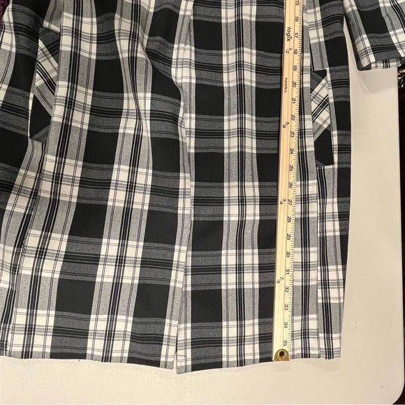 Vtg I.N. STUDIO Jacket GLEN PLAID Sz 12 Black White Grey RETRO Mid-Length PREPPY - Picture 15 of 16